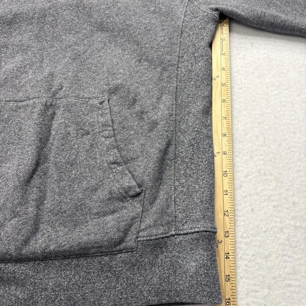 J Crew Hoodie Sweatshirt Mens Large Gray Grey Vintage Fleece Raglan Terry Knit